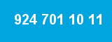 924 701 10 11 924 701 10 11